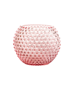 Vase Hobnail Globe Pink, 24 cm
