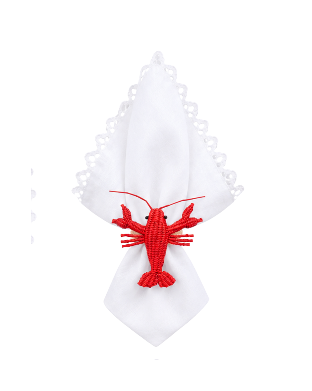 Handgewebter Serviettenring Lobster, 2er Set