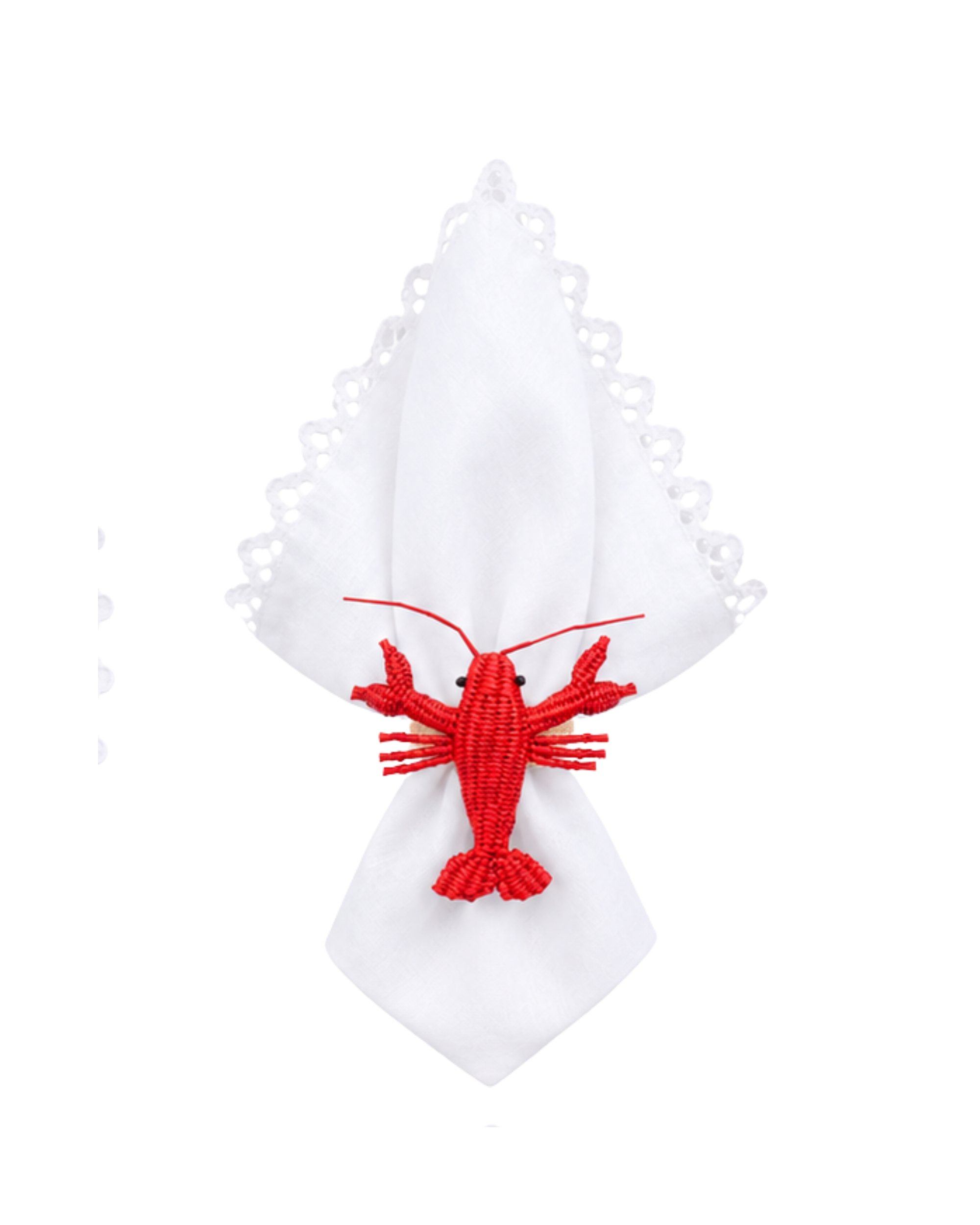 Handgewebter Serviettenring Lobster, 2er Set