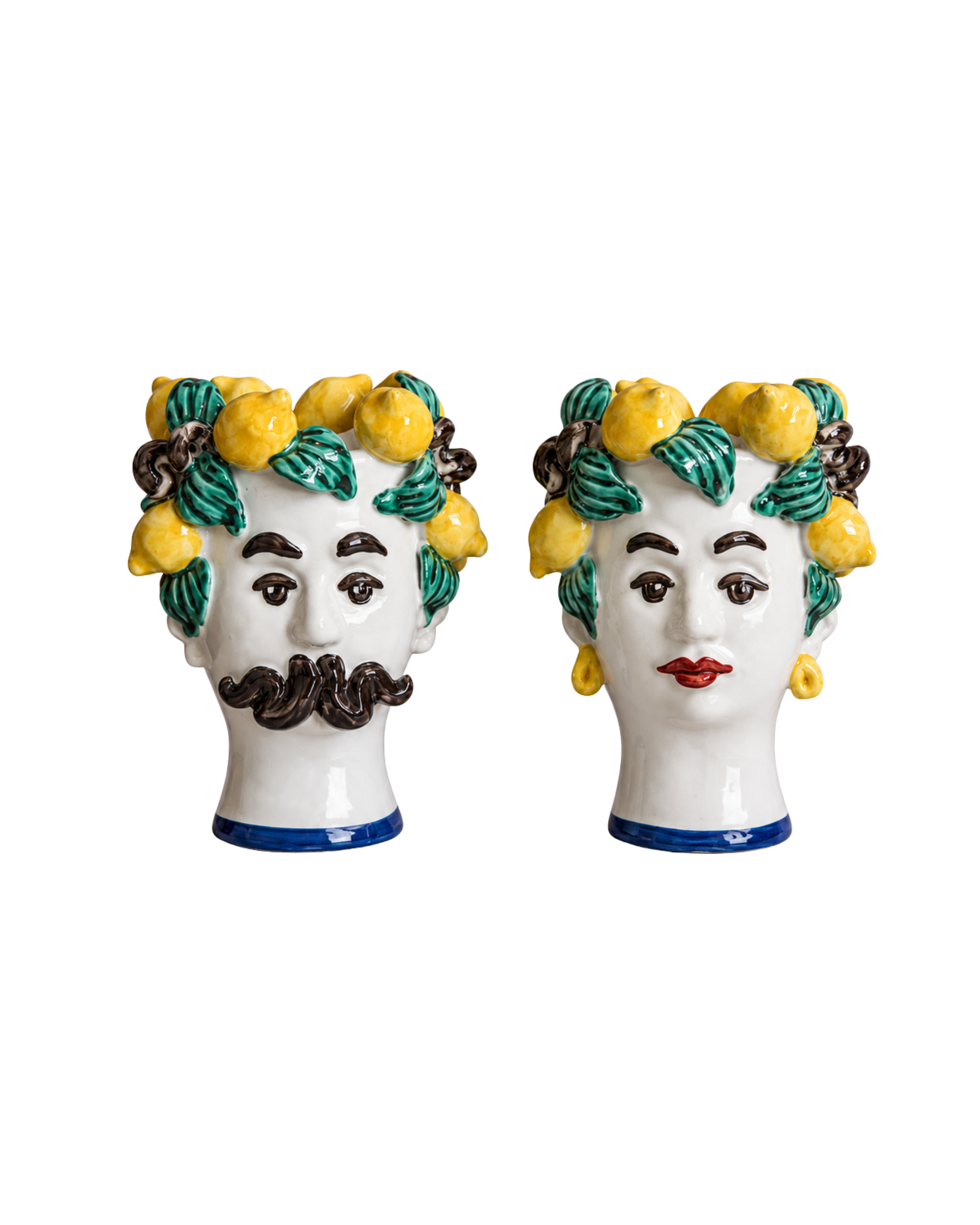 Handbemalte Sizilianische Vase, 2er Set