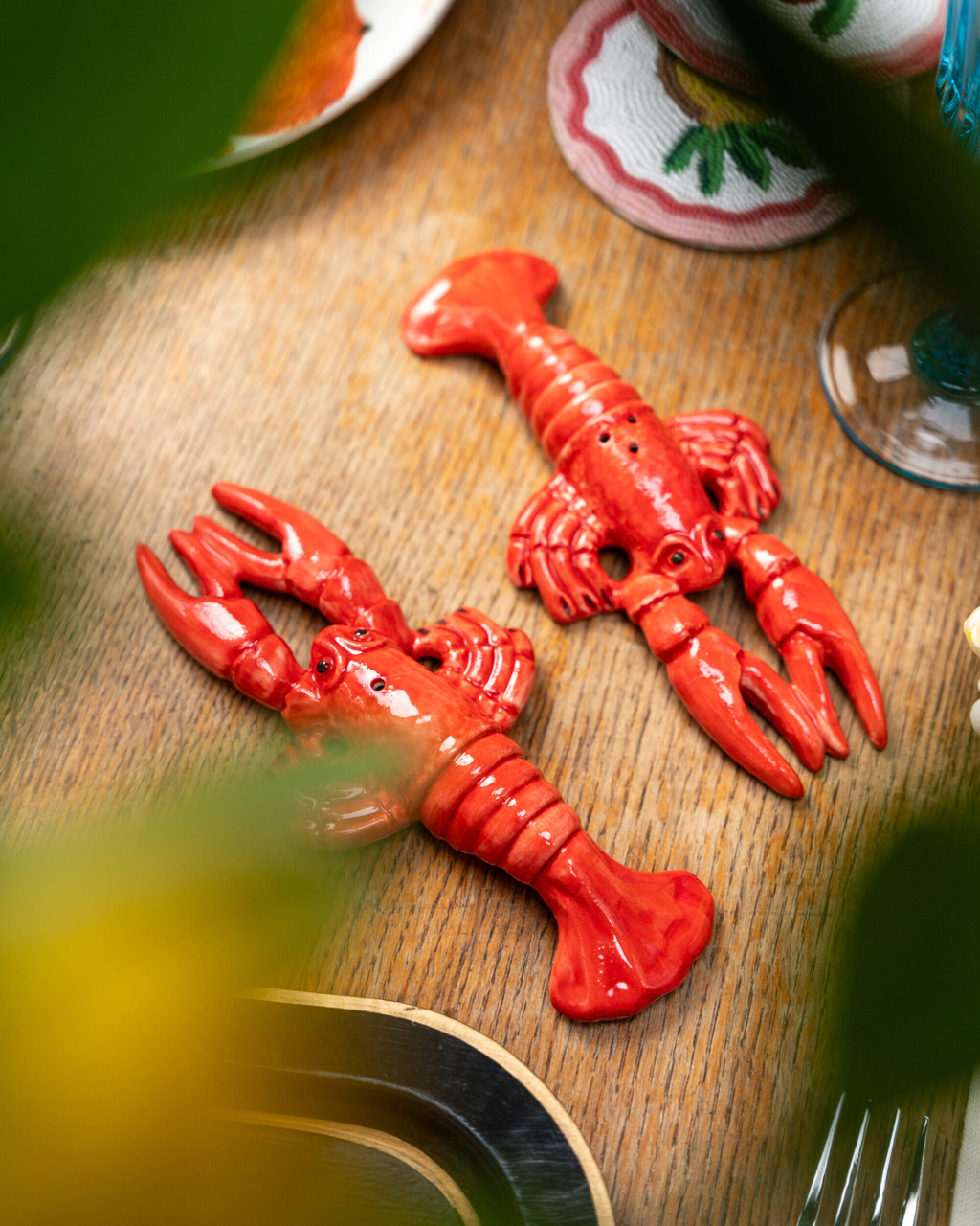 Handbemaltes Keramik Salz- und Pfefferset Lobster