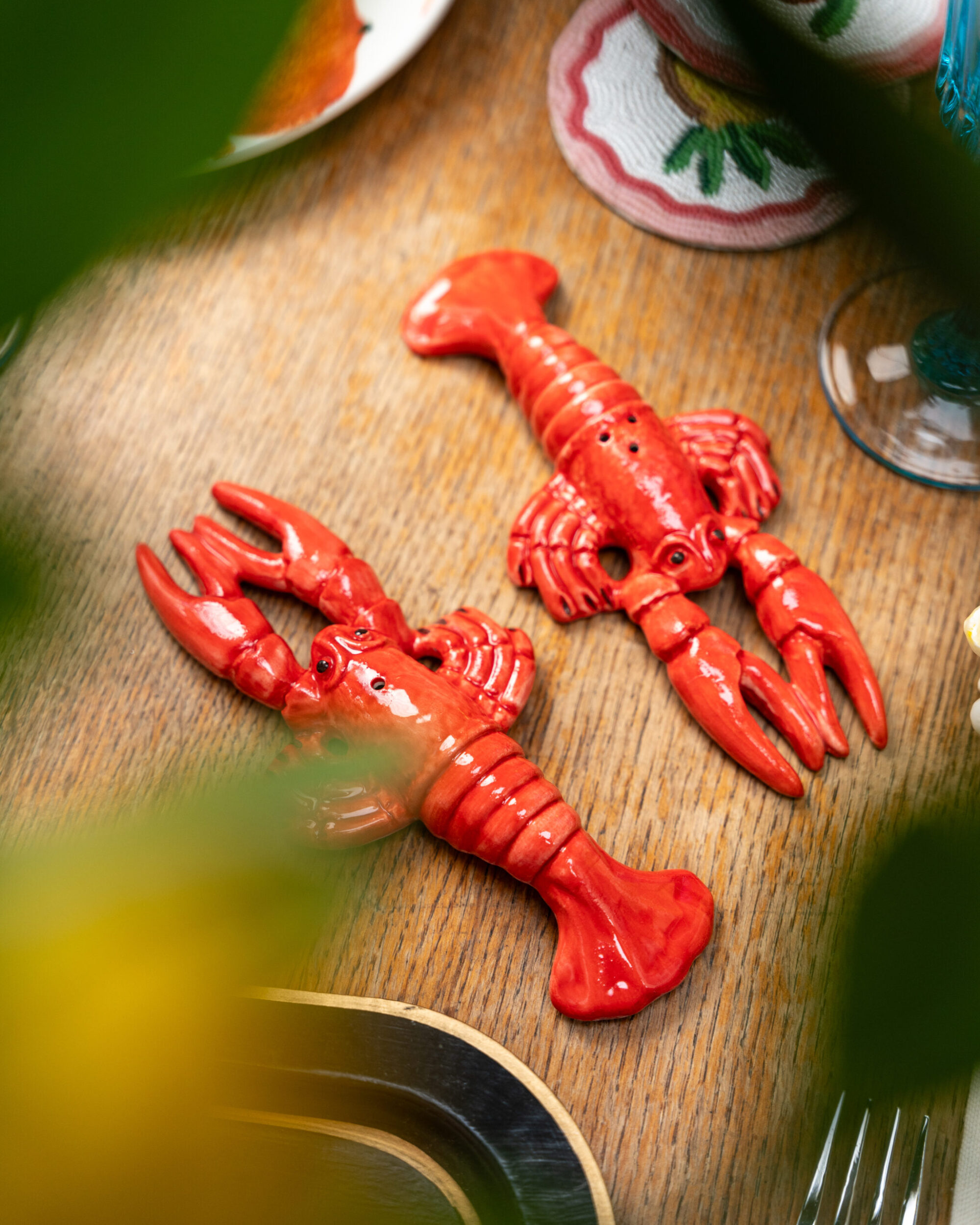 Handbemaltes Keramik Salz- und Pfefferset Lobster