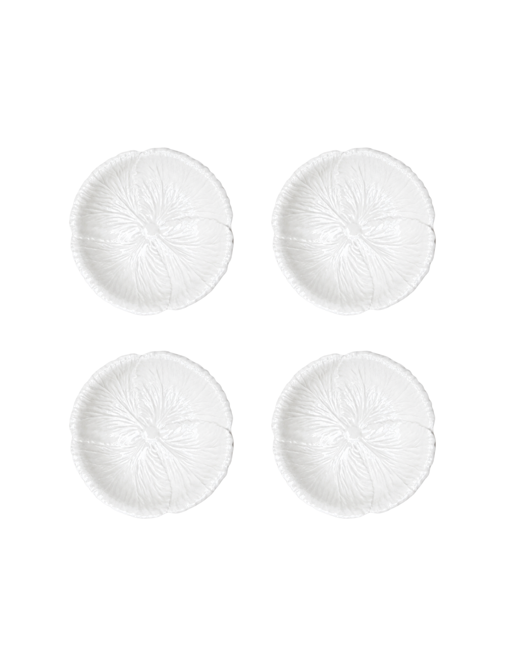 Keramik Schale Radicchio Weiß, 4er Set