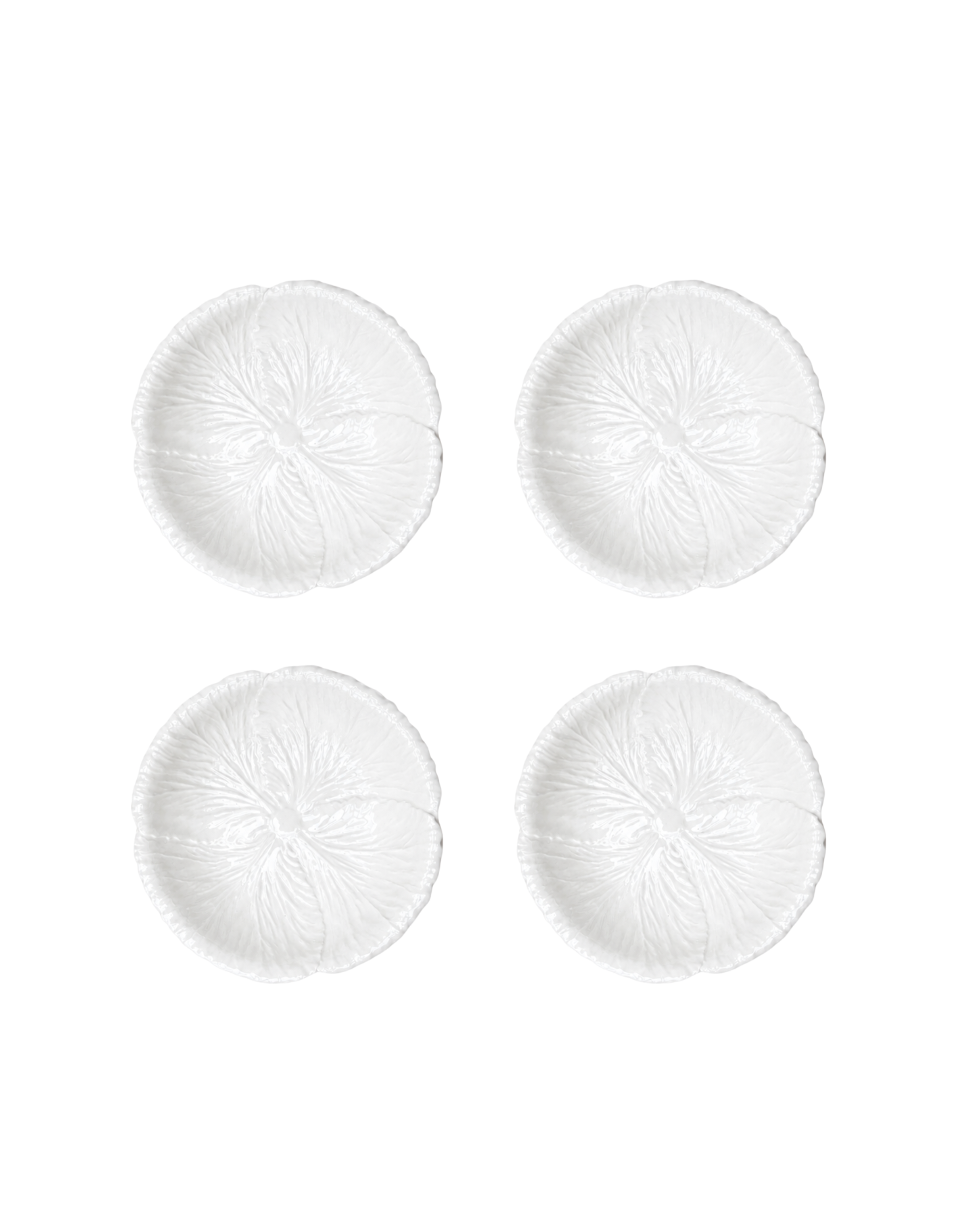 Keramik Schale Radicchio Weiß, 4er Set