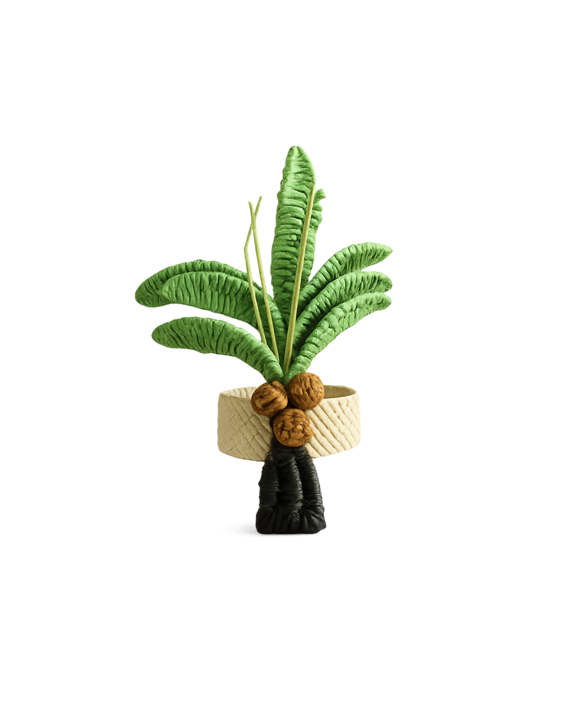 Handgewebte Serviettenring Kokospalme, 2er Set
