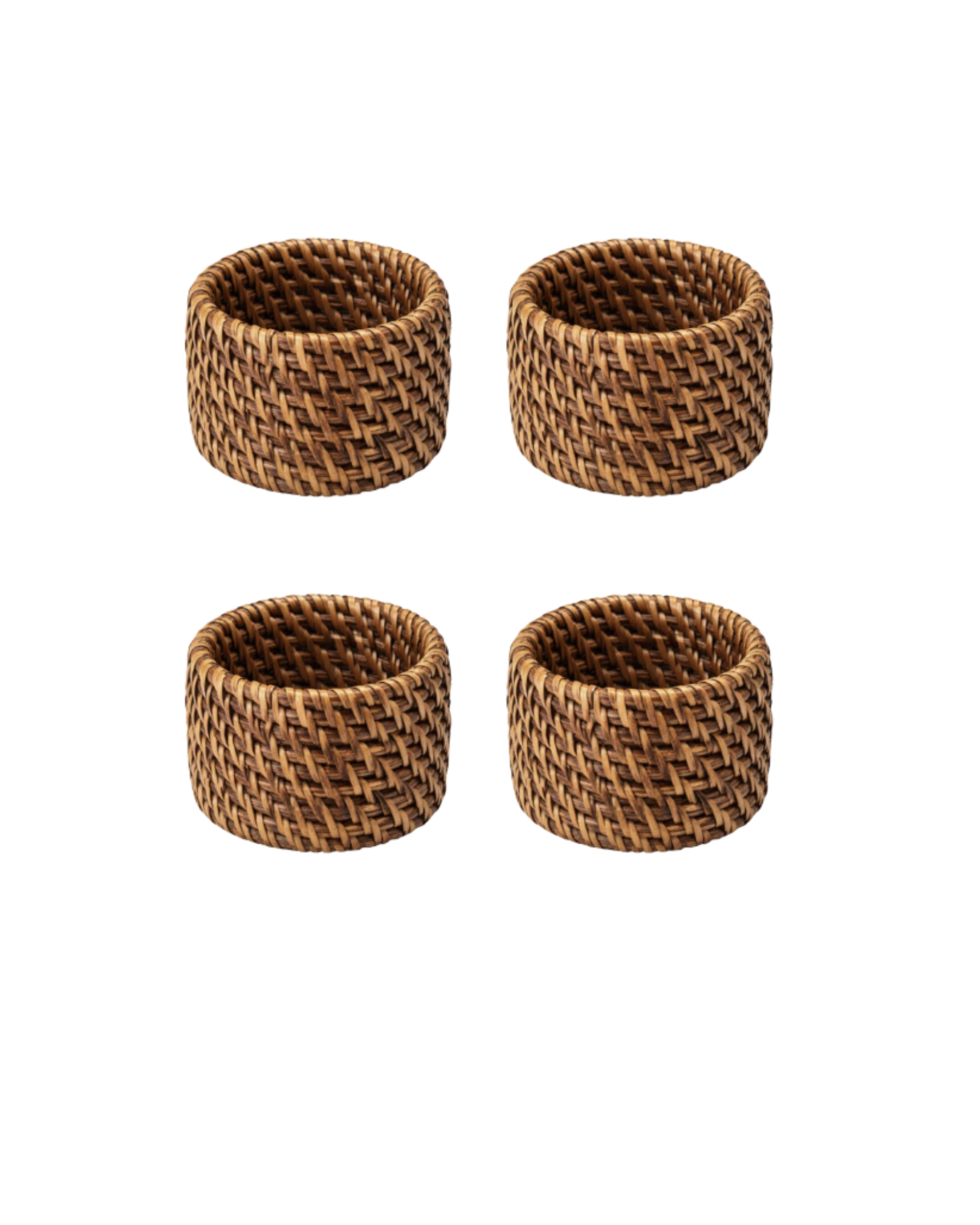 Napkin ring rattan set of 4
