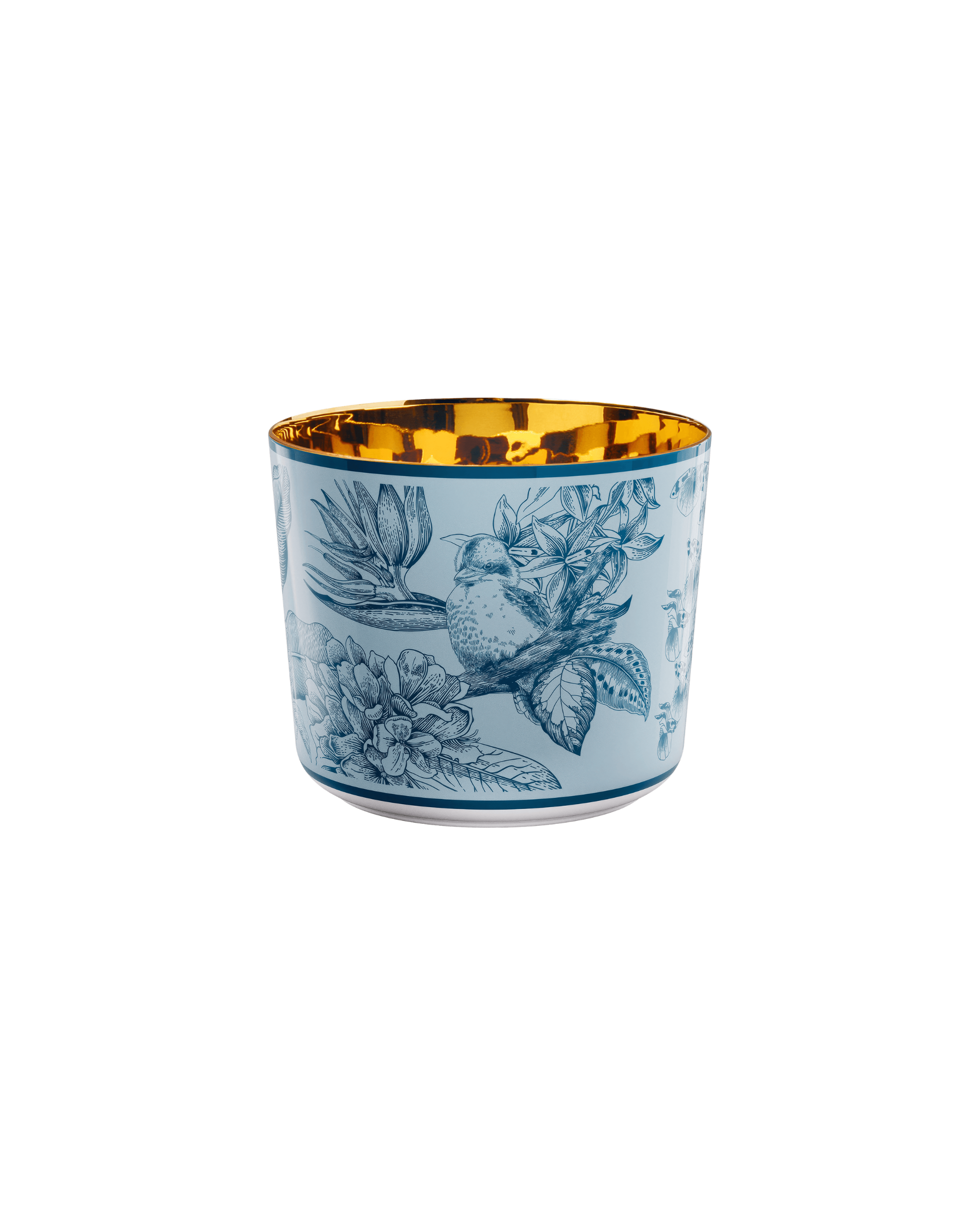 Fürstenberg Porzellan Champagnerbecher Sip of Gold Light Blue