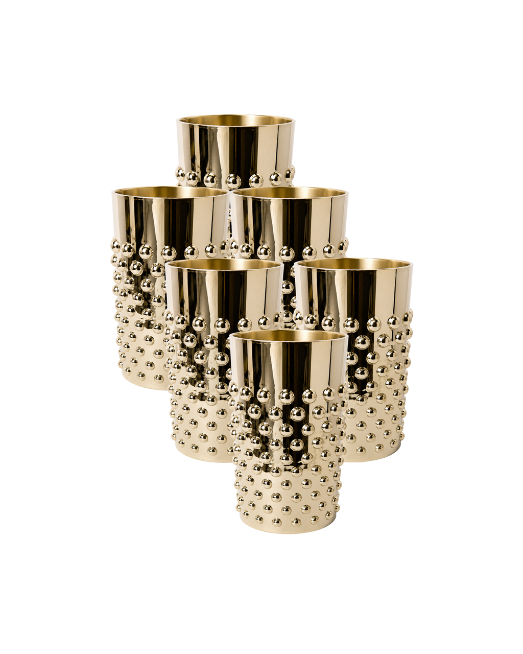 Anna von Lipa Hobnail Tumbler Gold, 6er Set