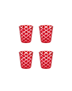 Trinkglas Kristall Rot, 4er-Set