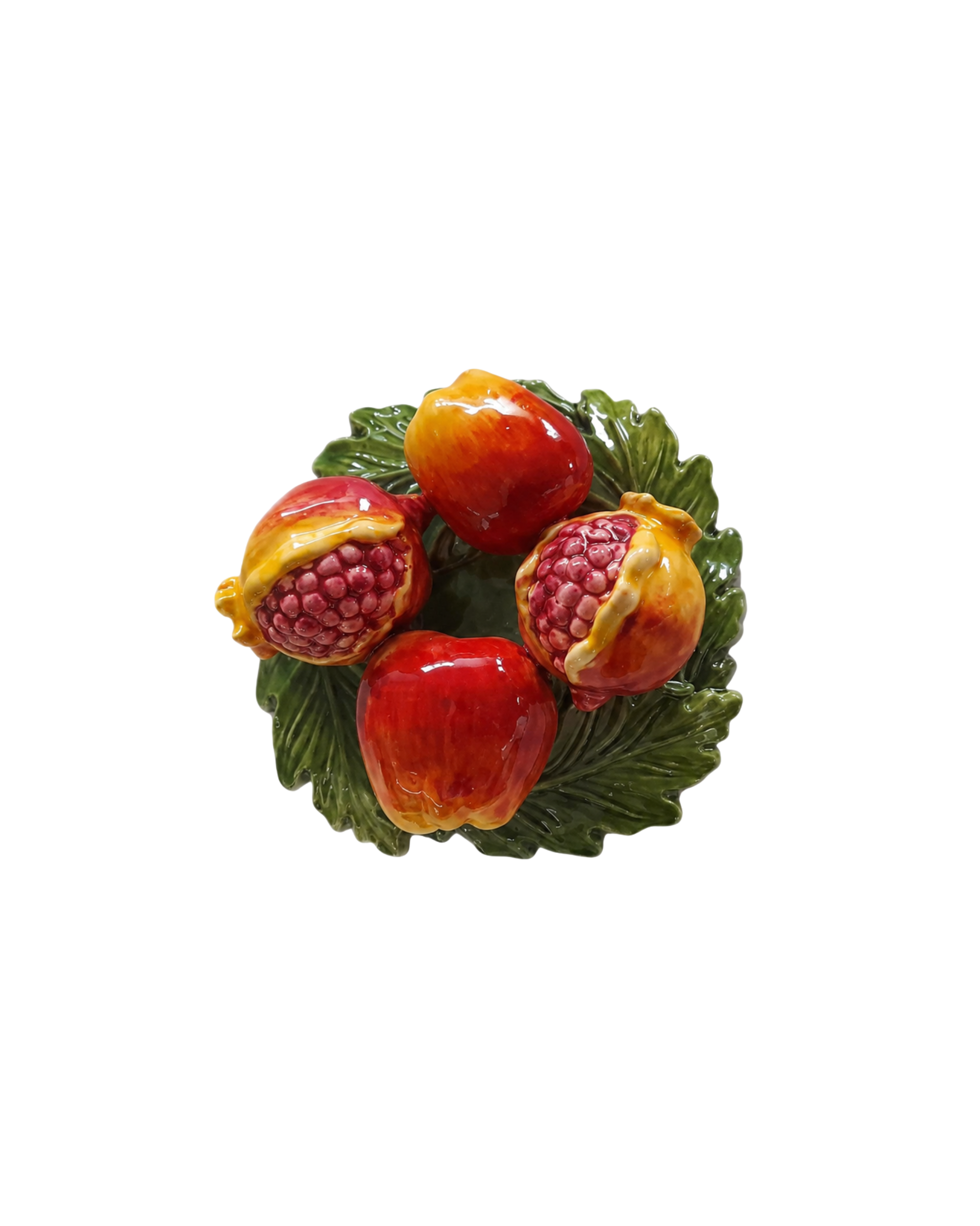 Kerzenständer Granatapfel und Apfel Keramik