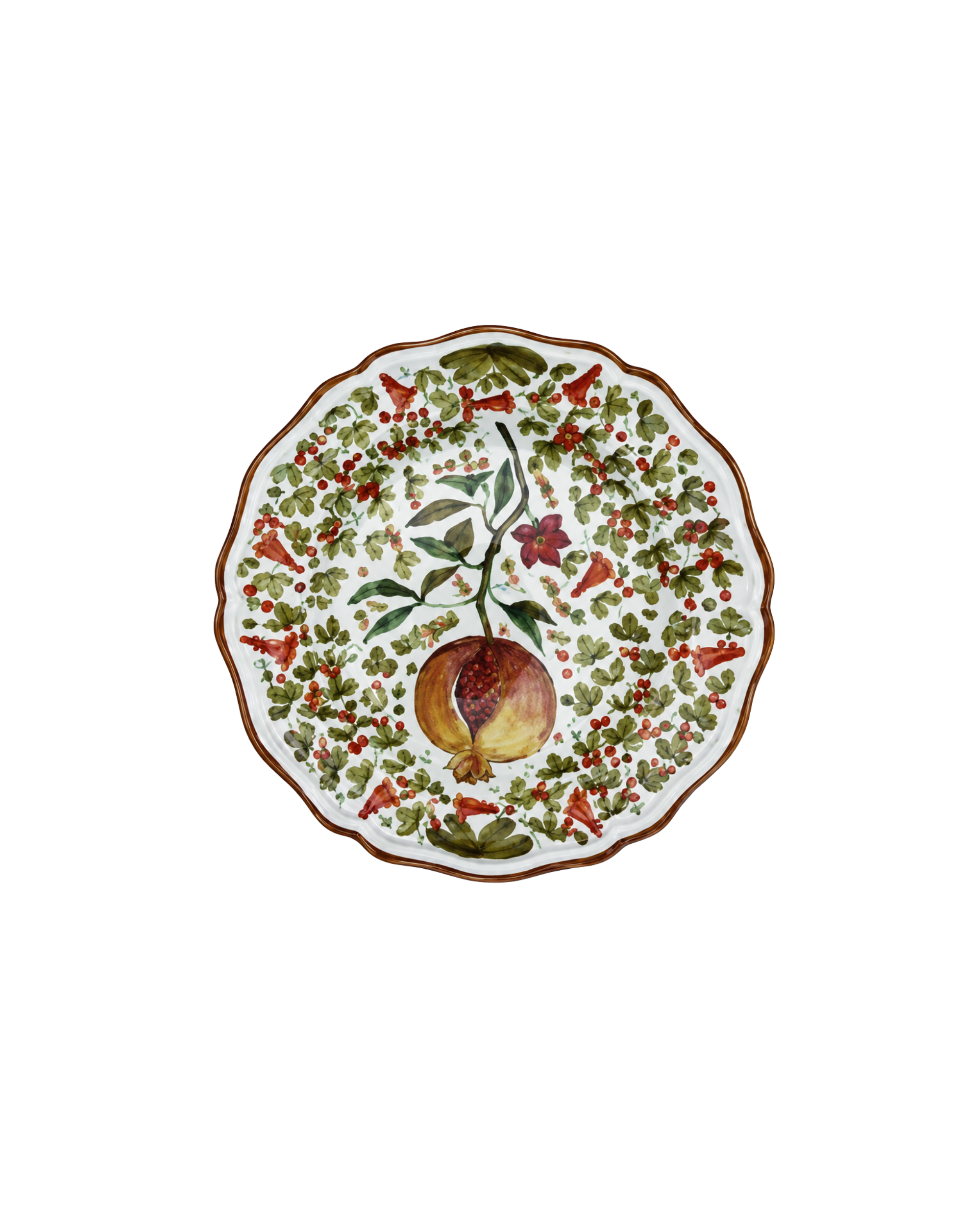 Speiseteller Granatapfel Keramik, 4er Set