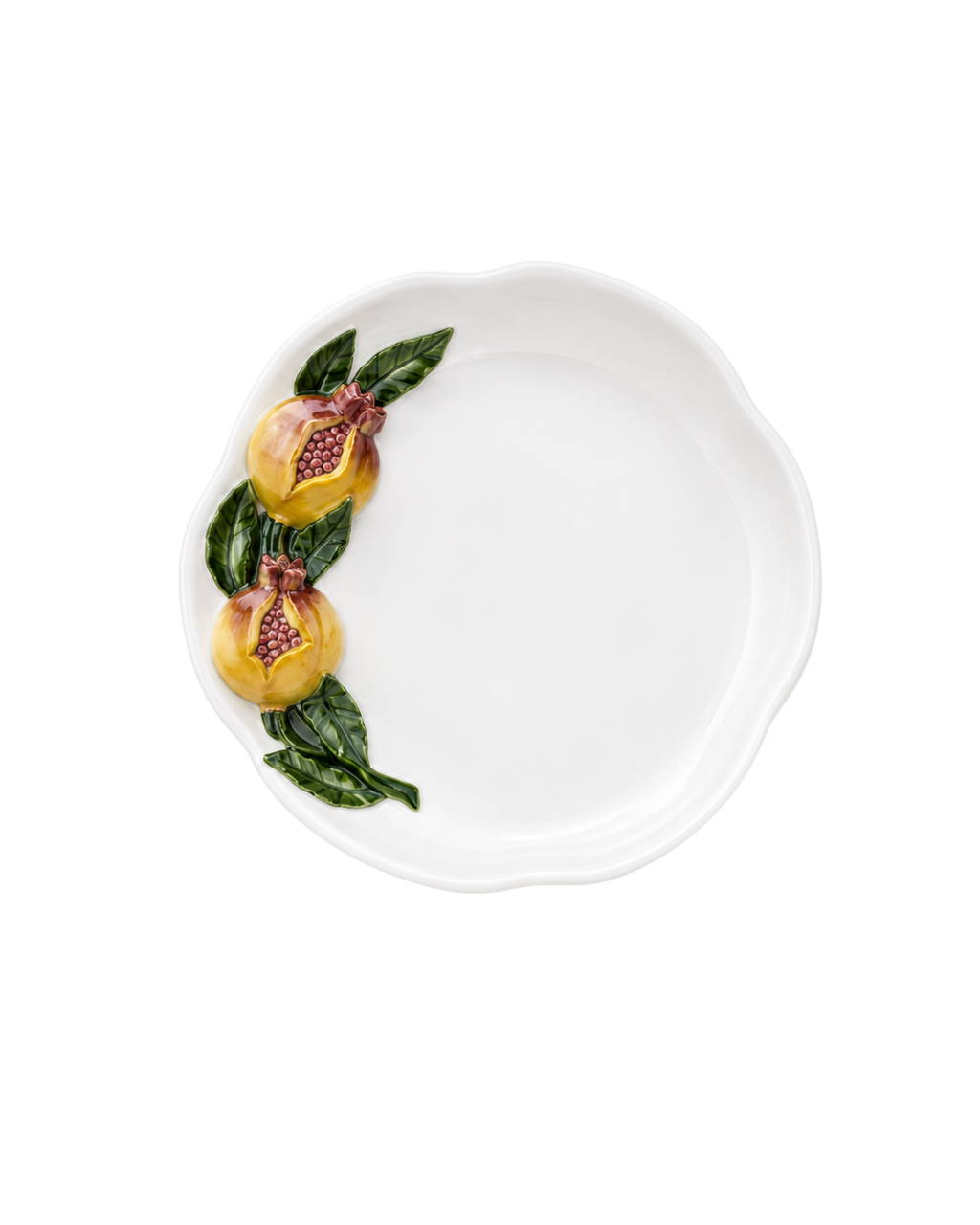 Speiseteller Rund Granatapfel-Rand, 4er Set