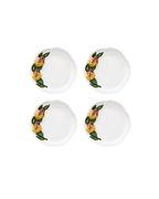 Dessertteller Keramik rund Granatapfel-Rand, 4er-Set