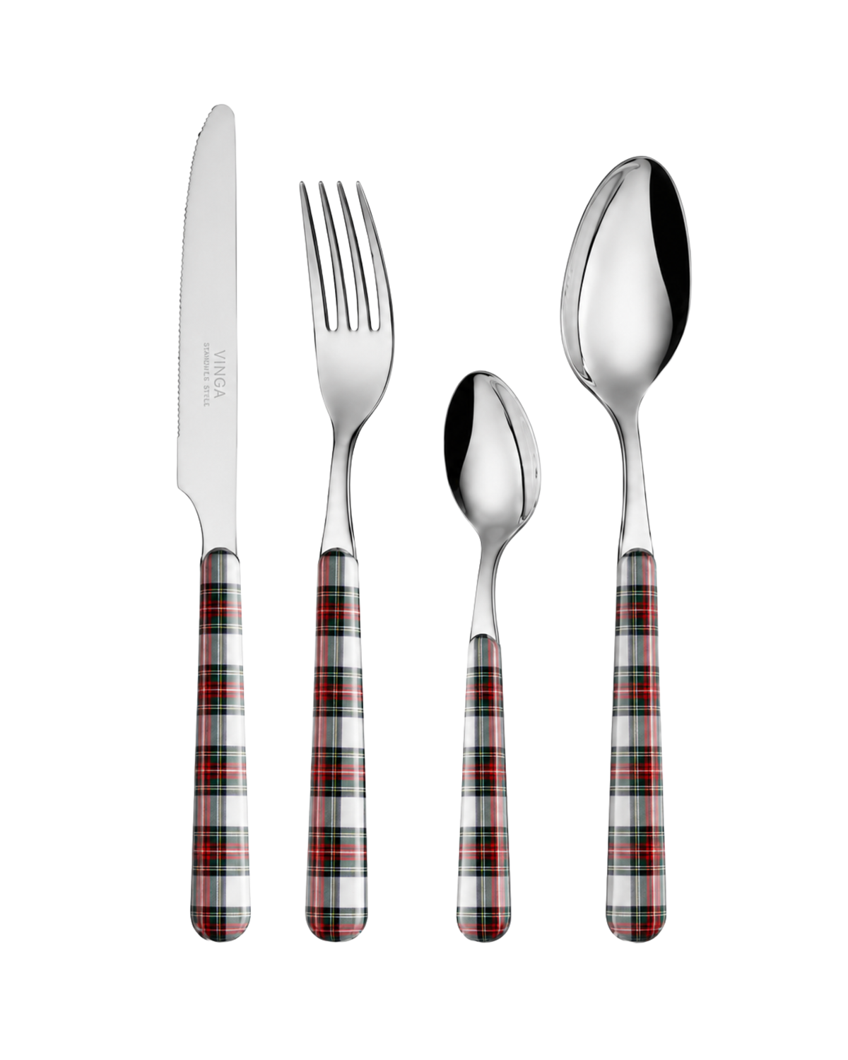 Besteckset Tartan Edelstahl, 24-teilig
