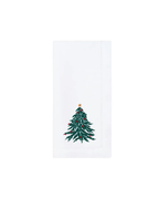 Serviette Baumwolle Weihnachtsbaum bestickt, 2er-Set