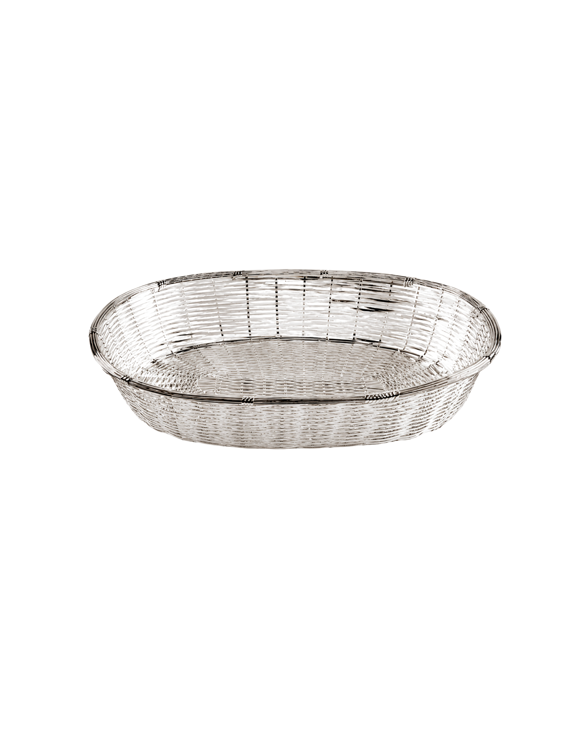 Brotkorb Oval Versilbert Medium