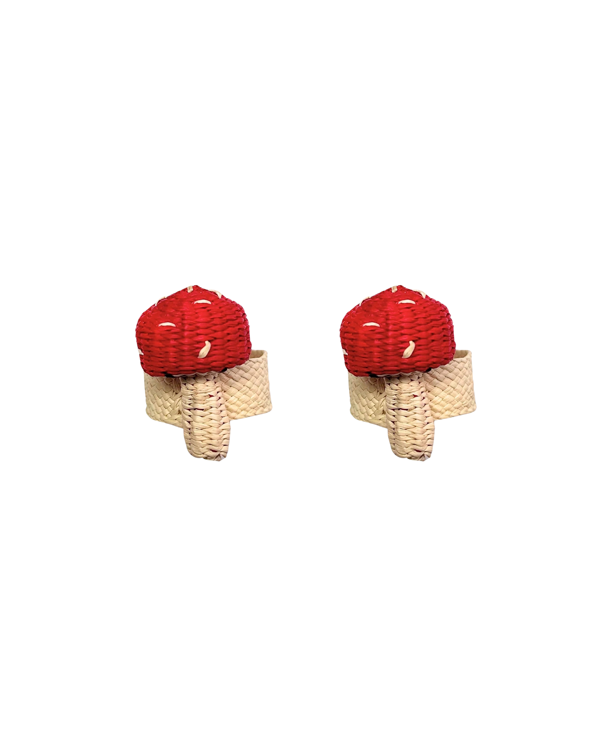 Serviettenring Pilz handgeflochten, 2er Set