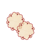 Tischset mit roter Schleife, 2er-Set