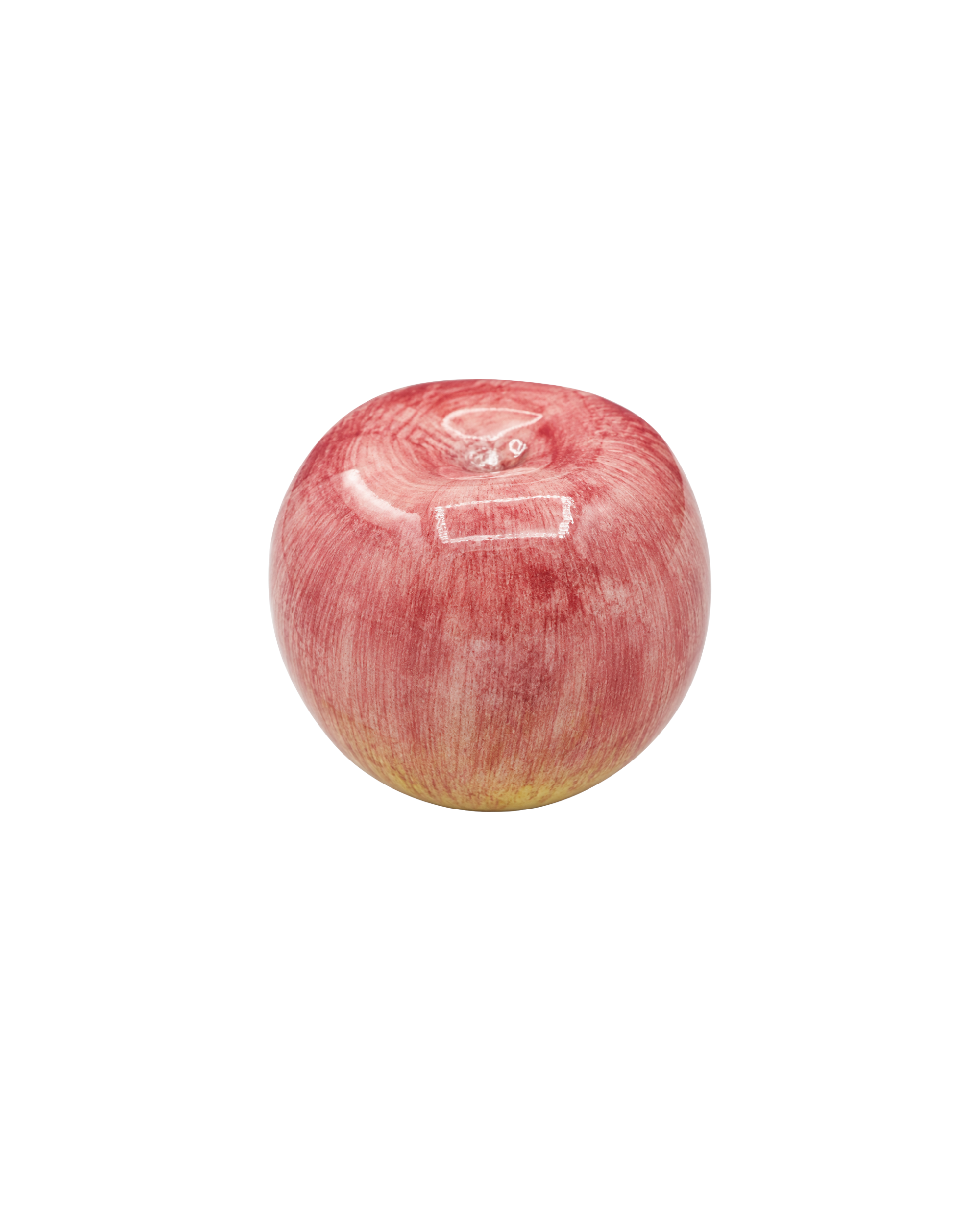 Keramik-Apfel Rot-Gelb
