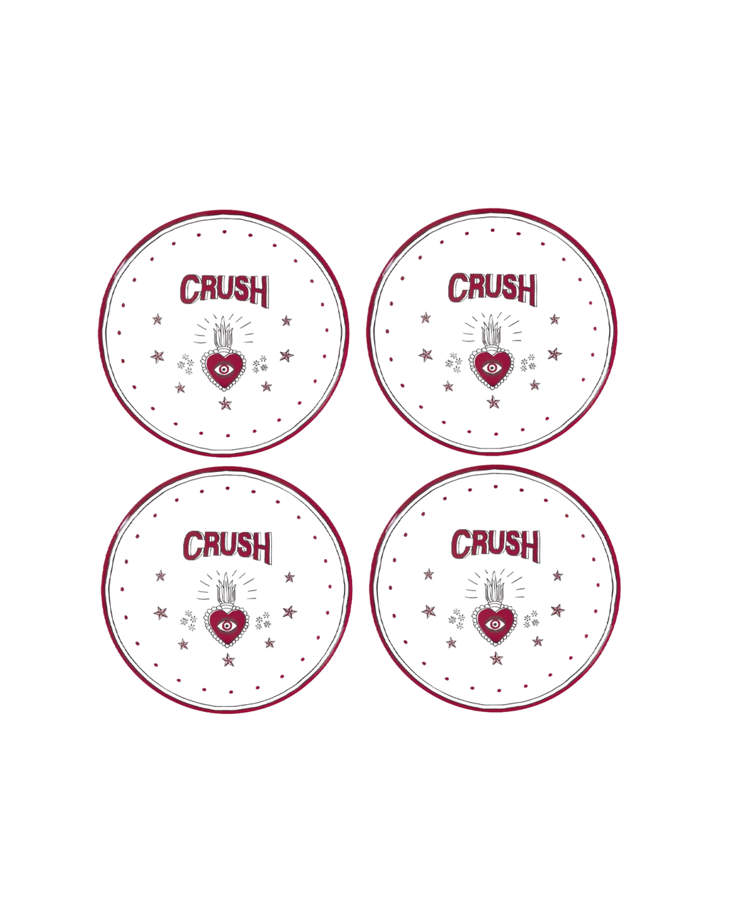 Dessertteller Crush, 4er-Set