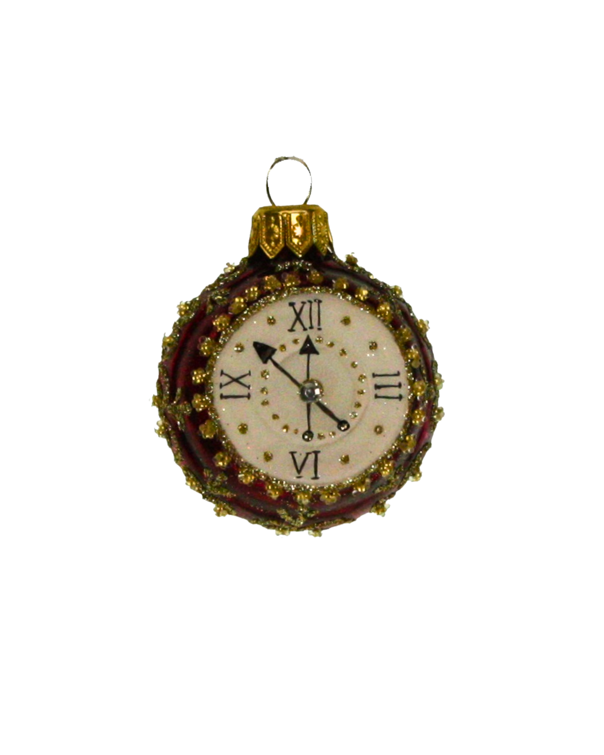 Christbaumschmuck Taschenuhr Rot-Gold