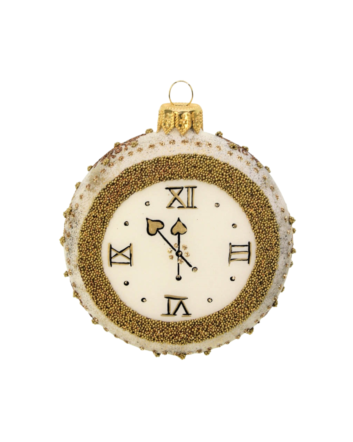 Christbaumschmuck Taschenuhr Weiß-Gold