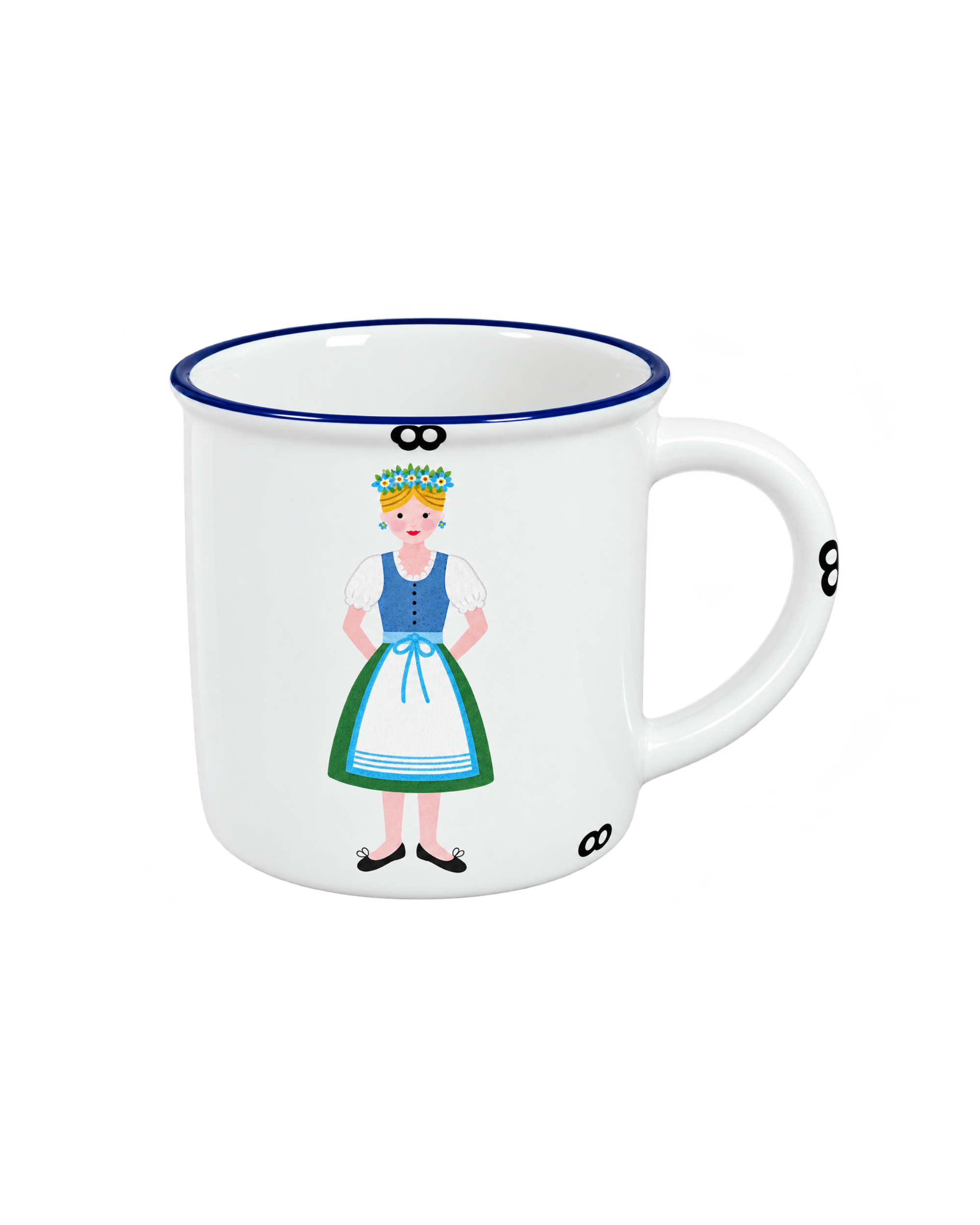 Porzellantasse Dirndl