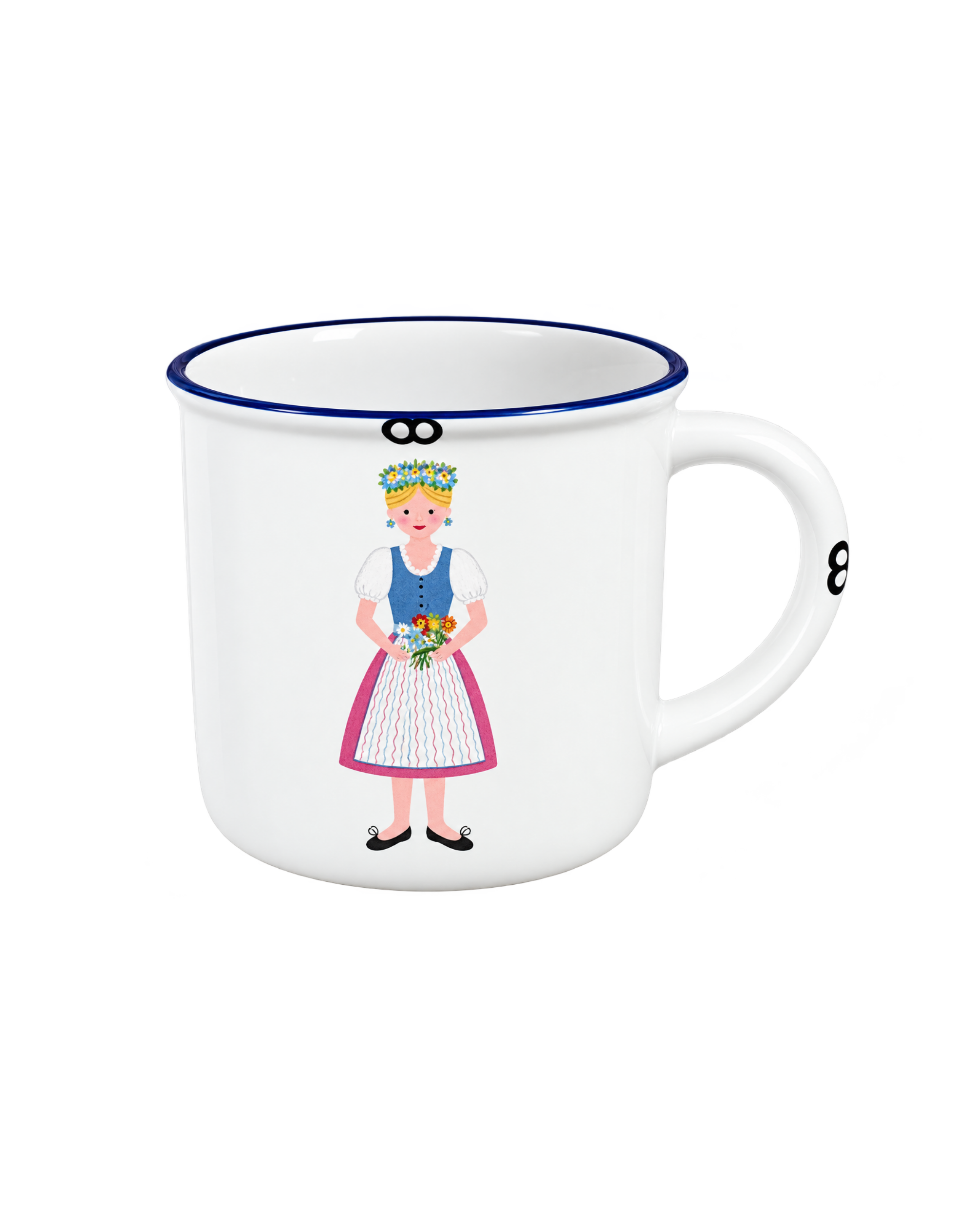 Porzellantasse Dirndl Mädchen