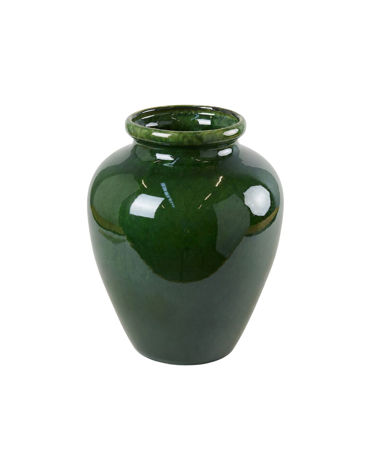 Vase Amphore Dunkelgrün