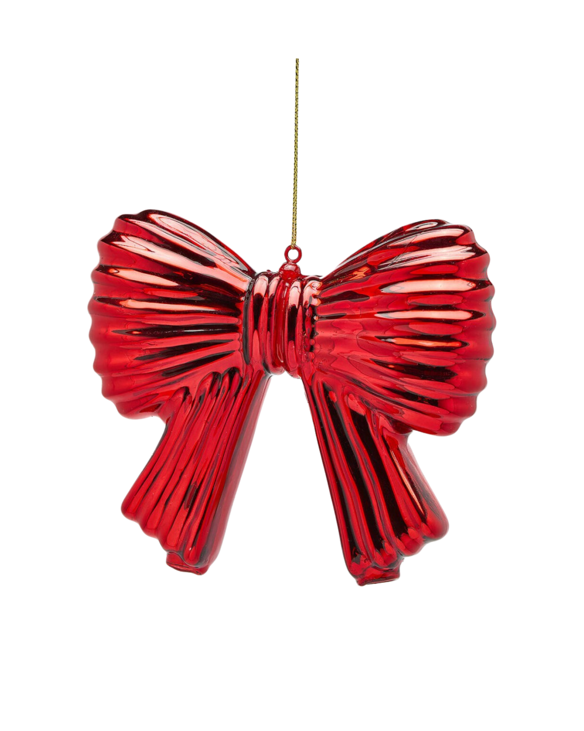 Christbaumschmuck Glas Schleife Rot