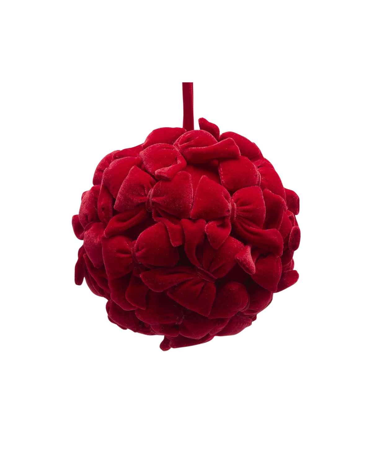 Weihnachtskugel Samt Rot
