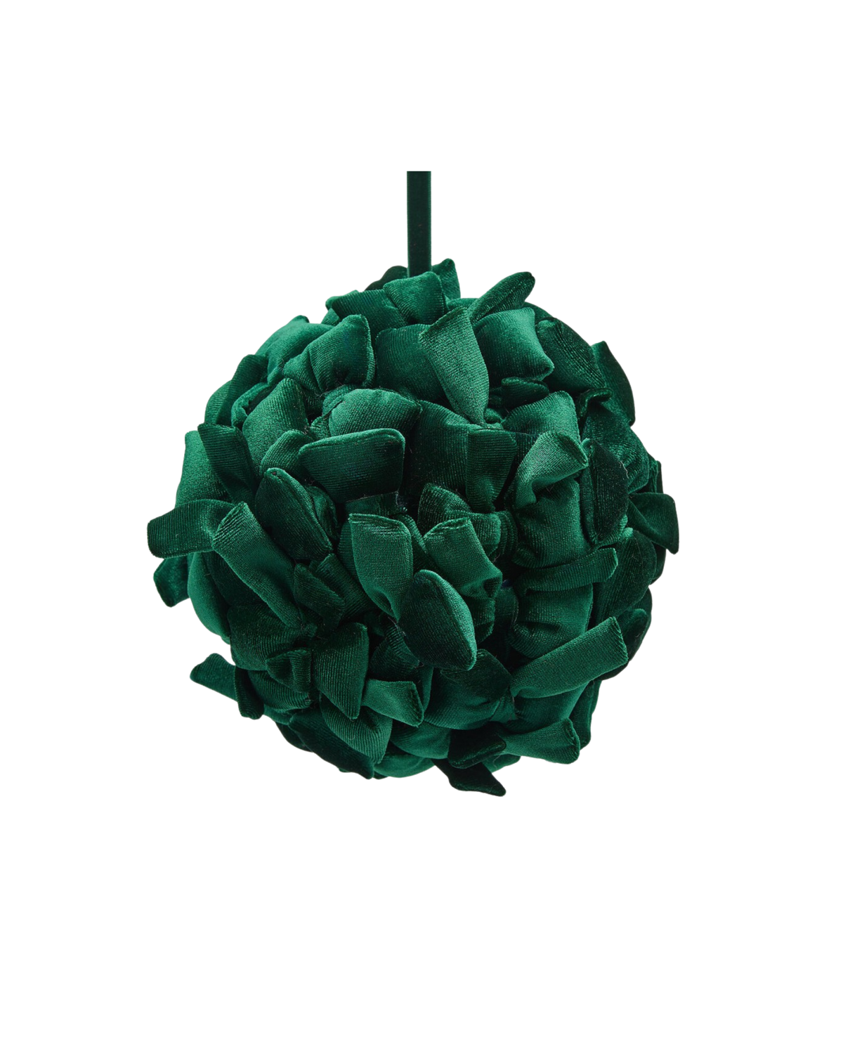 Weihnachtskugel Samt Grün