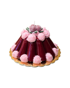 Kerze Puddingkuchen Bordeaux