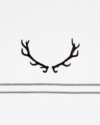 Tea Towel Antlers Embroidered