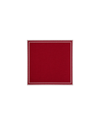 Serviette Rot mit besticktem Rand Weiß, 2er-Set