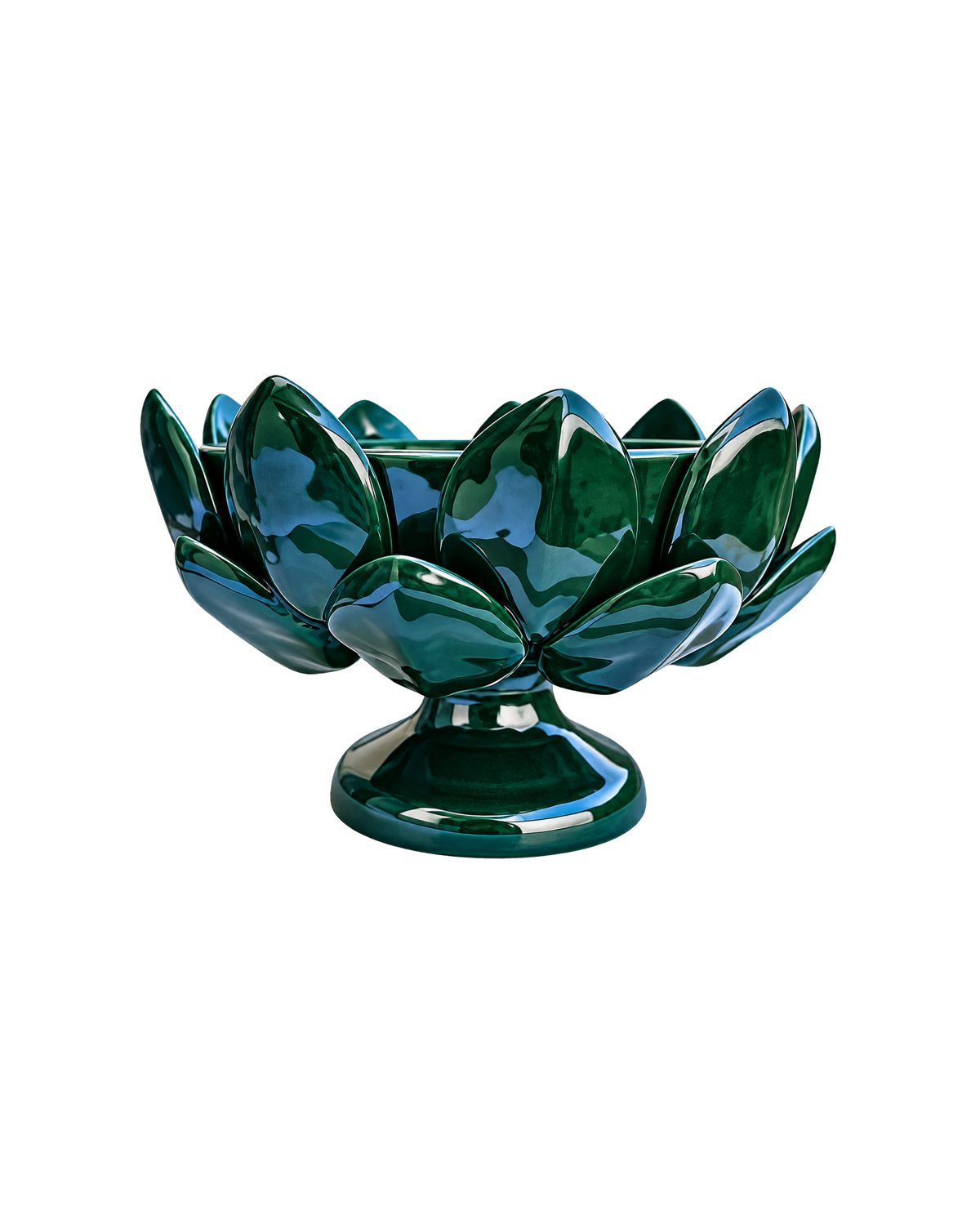 Schale Artischocke Dunkelgrün Keramik, 20cm