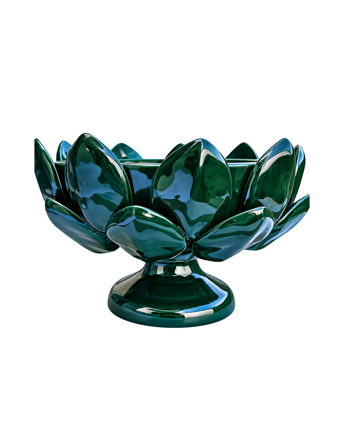 Schale Artischocke Dunkelgrün Keramik, 25cm
