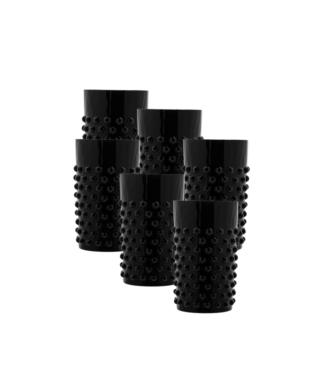Anna von Lipa Hobnail Tumbler Schwarz, 6er Set