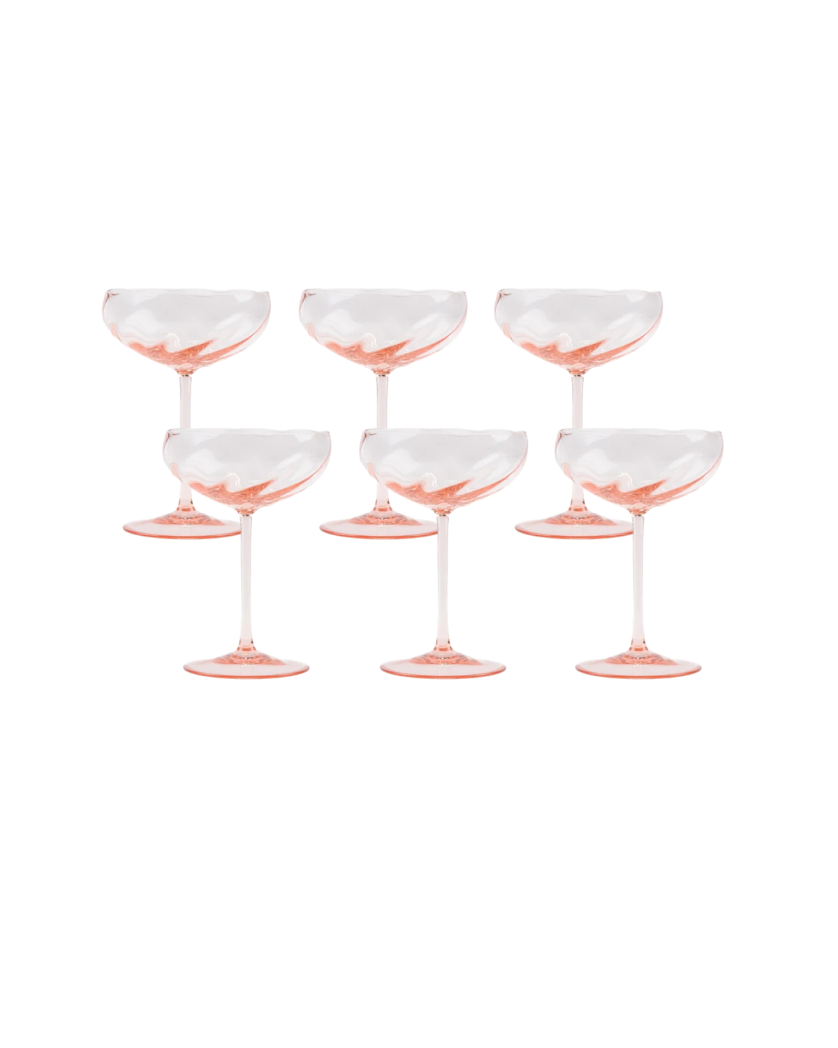 Anna von Lipa Champagnerglas Rosa, 6er Set