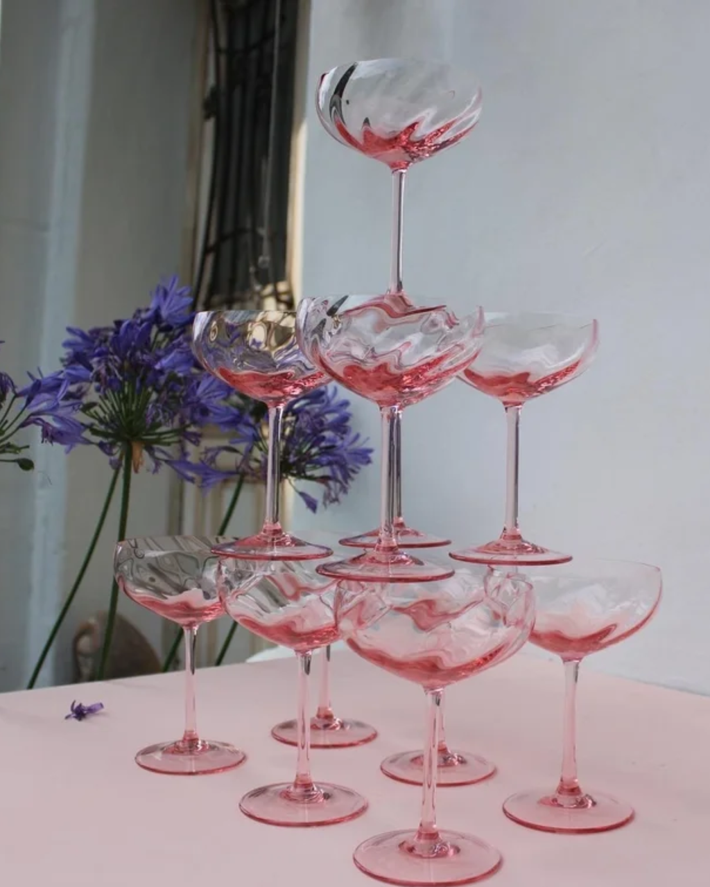 Anna von Lipa Champagnerglas Rosa, 6er Set