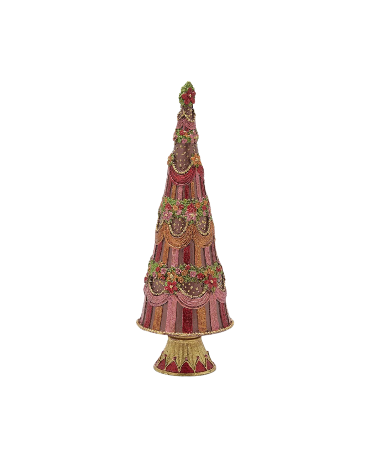 Glitzertanne Vintage Burgund-Rosa