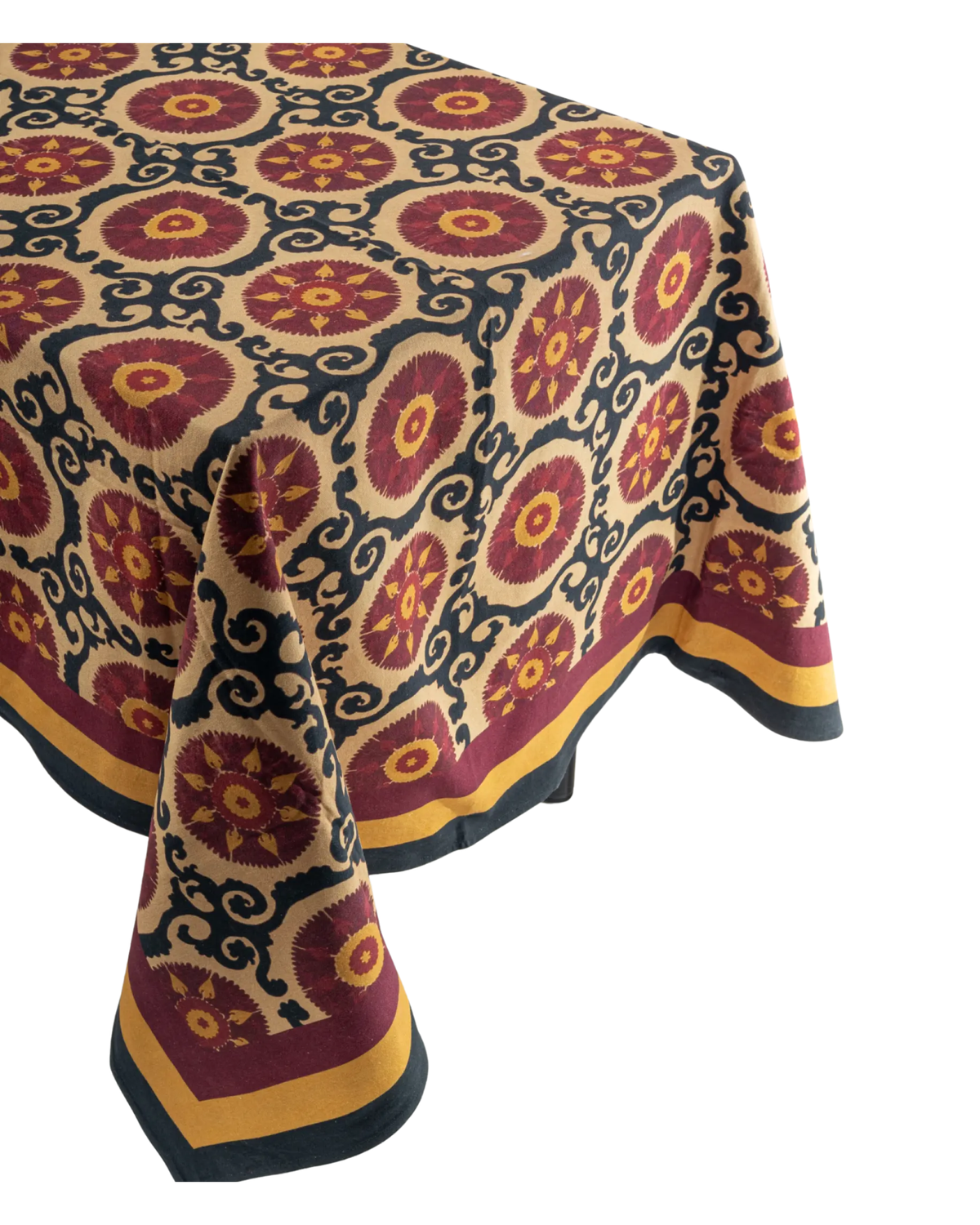 Tischdecke Baumwolle Bedruckt Ikat-Muster, 250x150cm