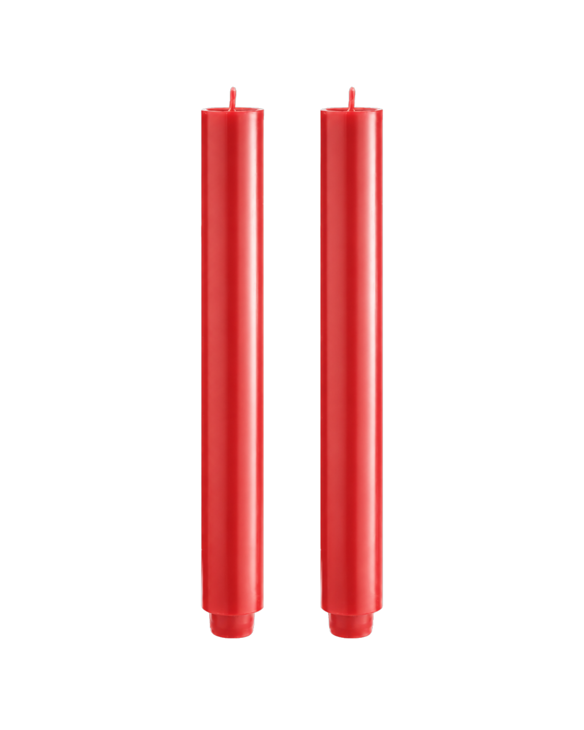 Stabkerzen Zinnober Rot, 2er Set ⌀3cm