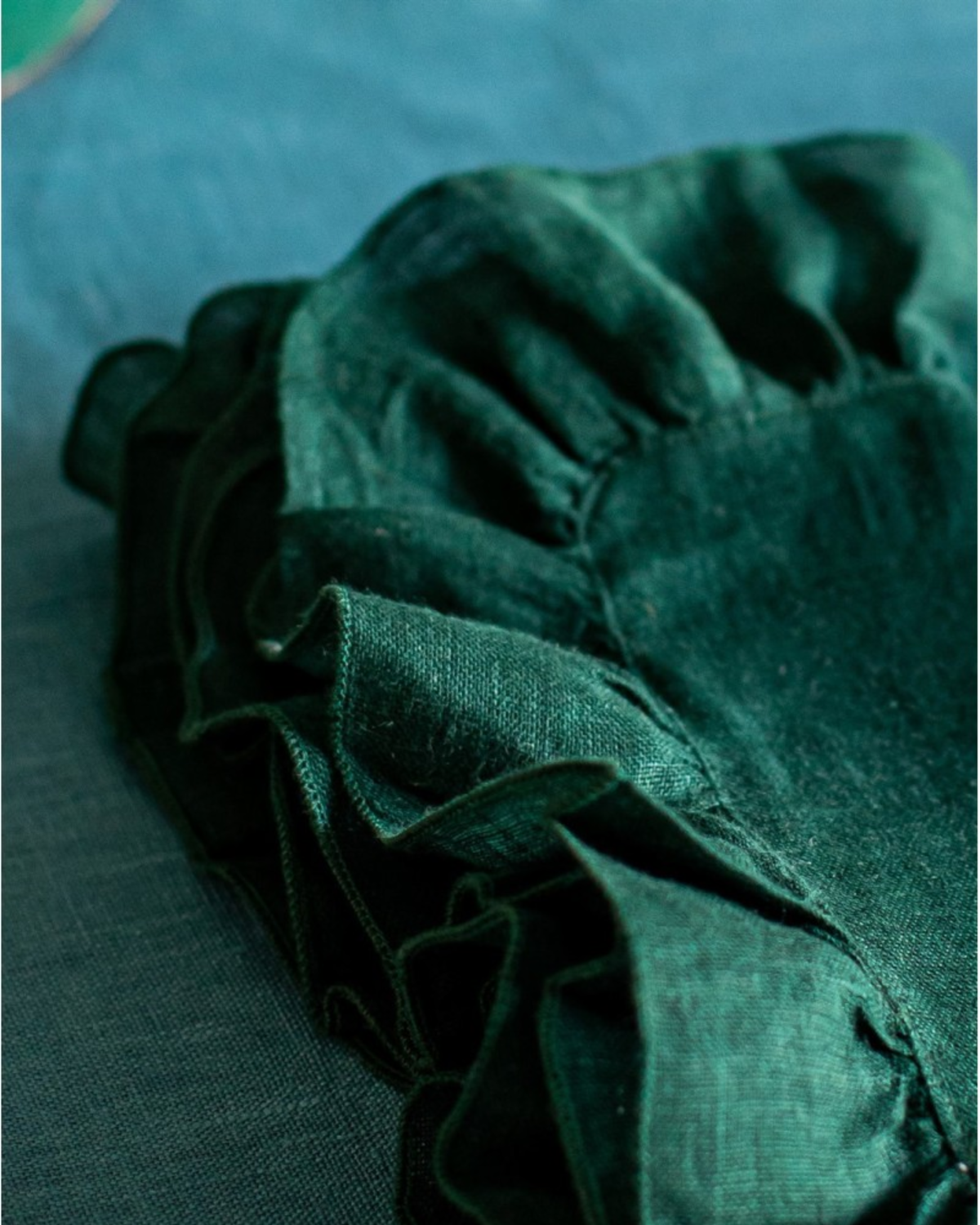 Linen Napkin Bosso Dark Green, Set of 2