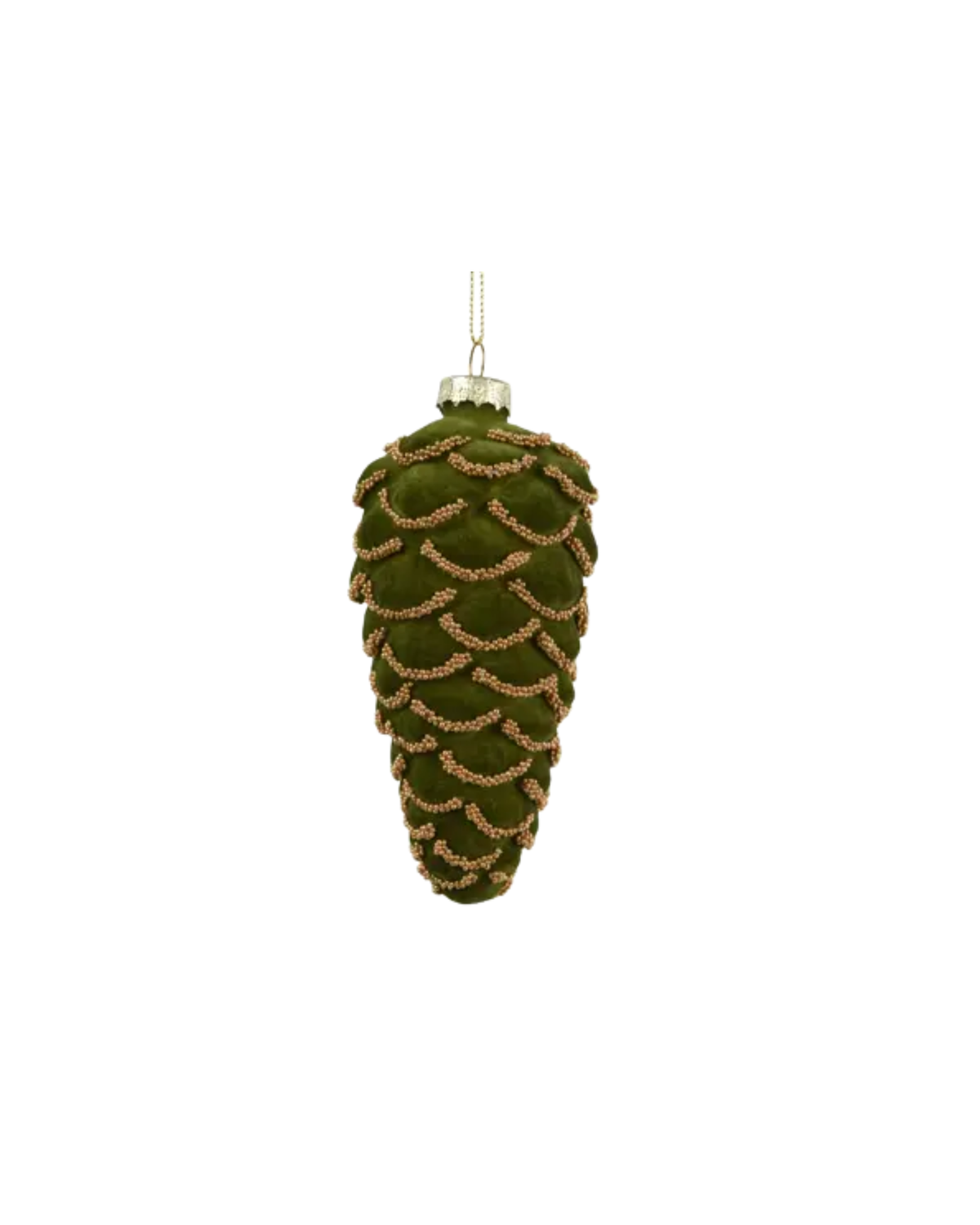 Pinecone Velvet Look Green-Gold