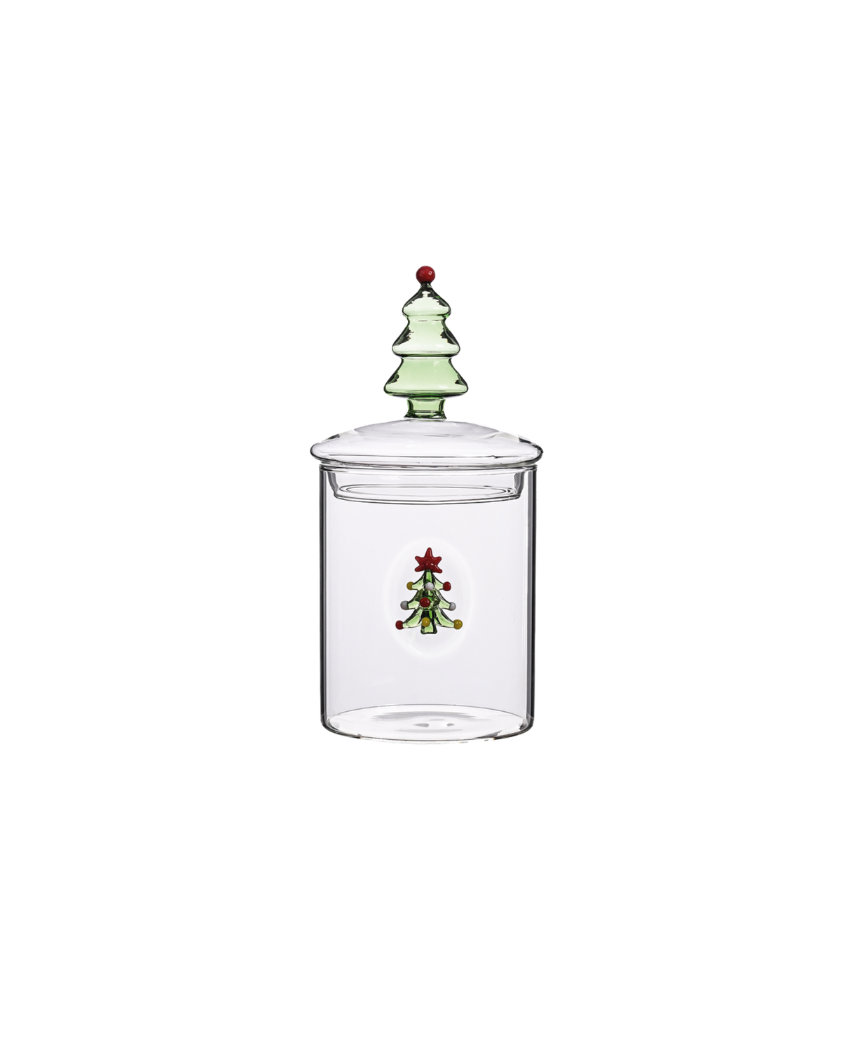 Dose Glas mit Tannenbaum
