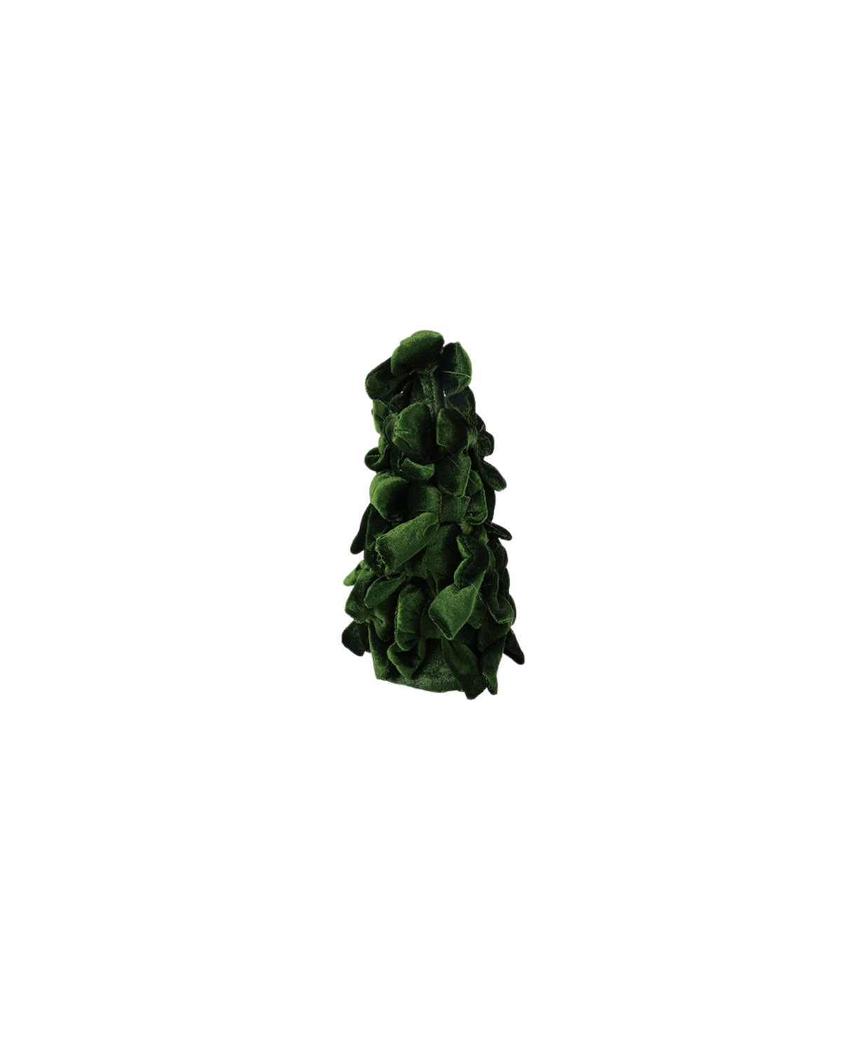 Schleifenbaum Samt Dunkelgrün, S, 20 cm