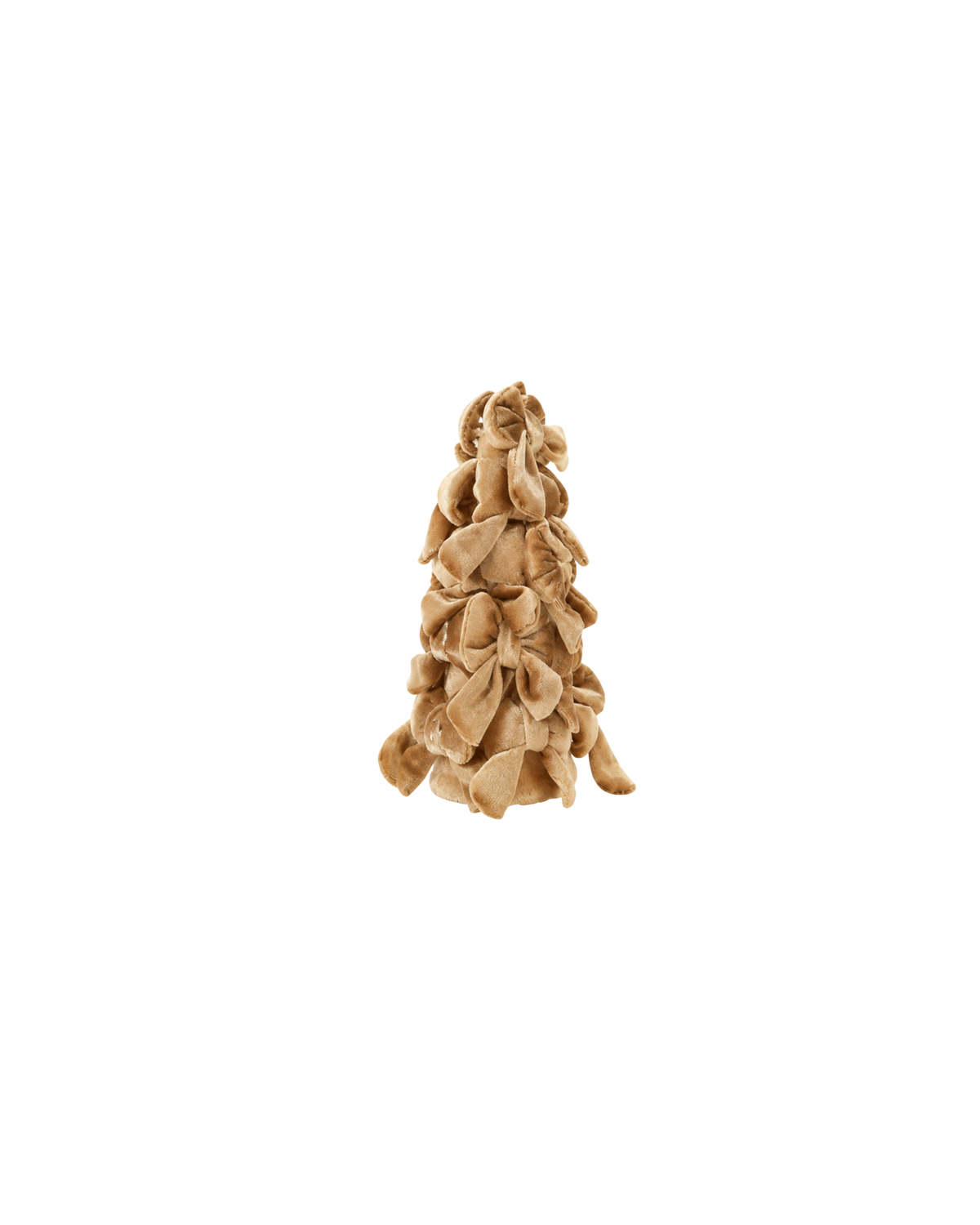 Schleifenbaum Samt Champagner, S, 20 cm