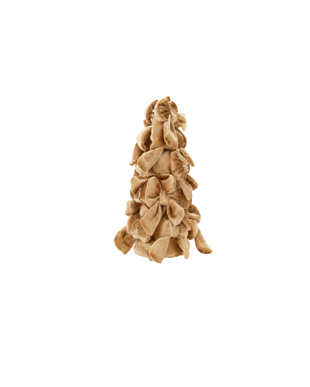 Schleifenbaum Samt Champagner, M, 40 cm