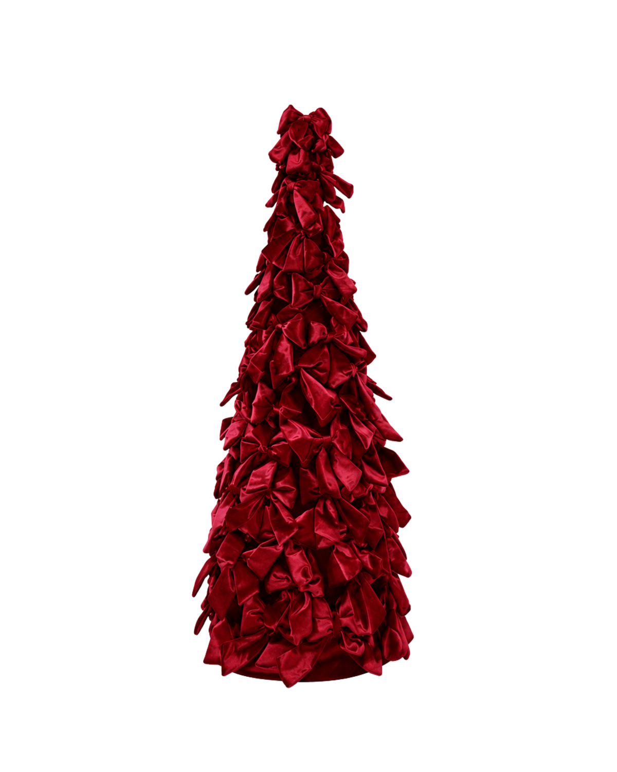 Schleifenbaum Samt Bordeaux, XXL, 100 cm